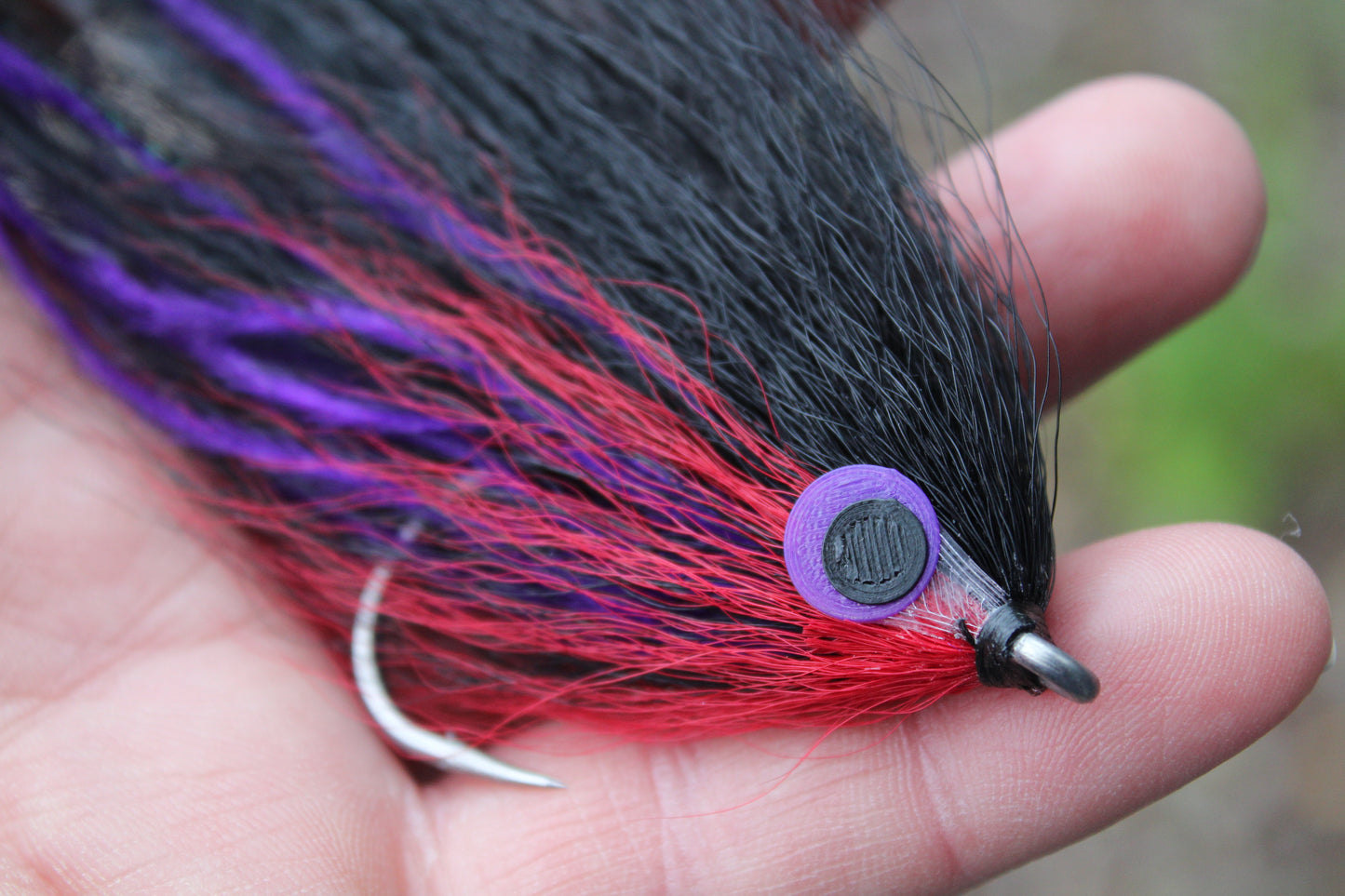 Bulk head hollow #5/0 SA270 -Black Purple and red