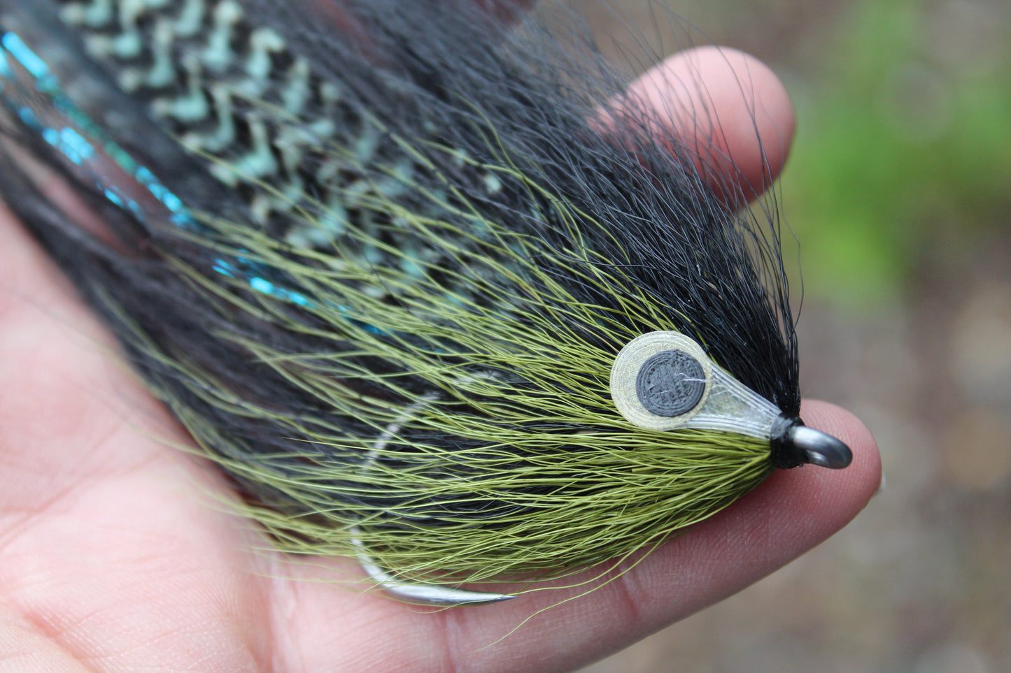 Bulk head hollow #5/0 SA270 -Olive /Black