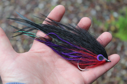 Bulk head hollow #5/0 SA270 -Black Purple and red