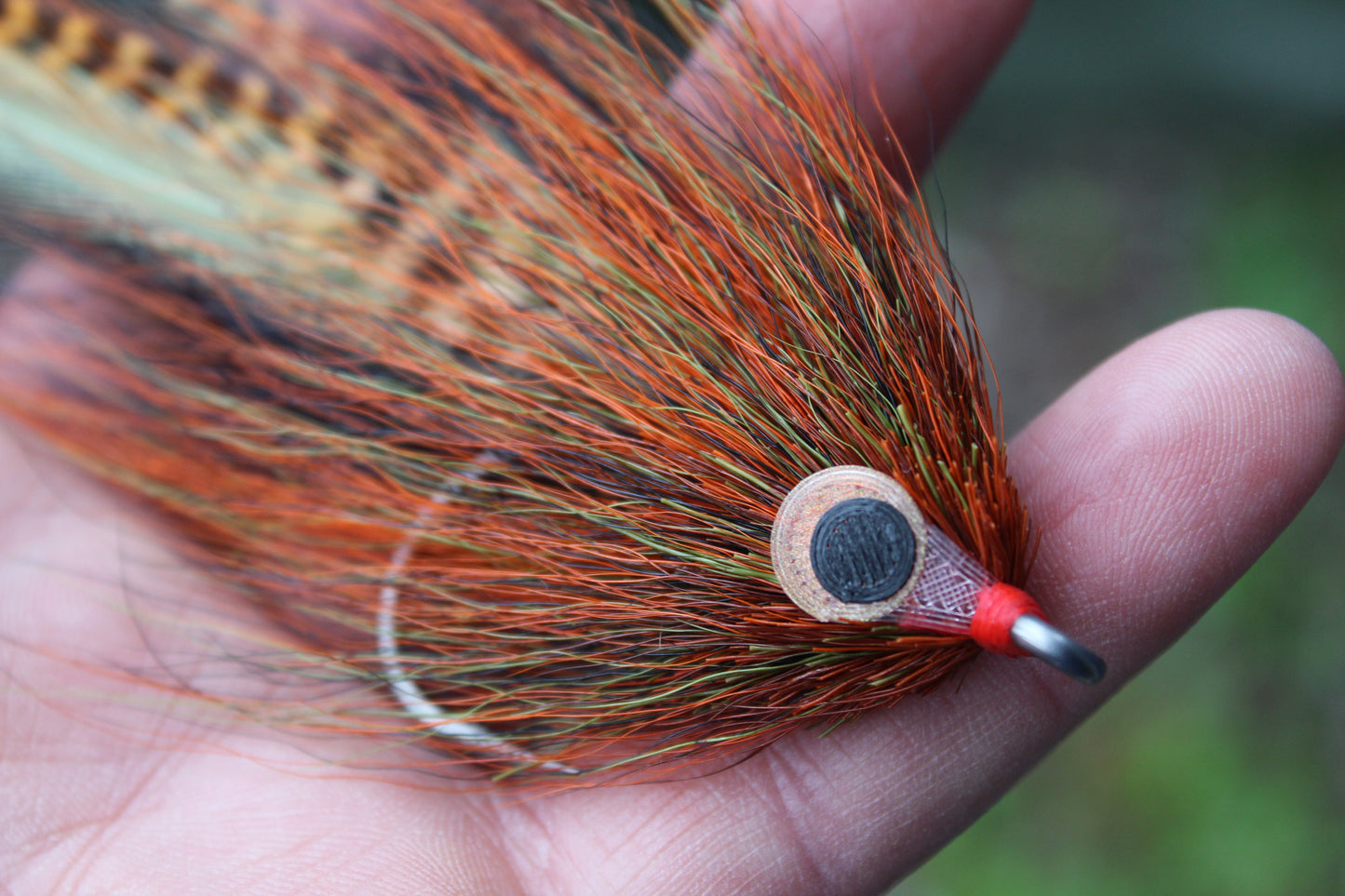 Bucktail Brush Fly #5/0 SA270 -Olive Black and Orange