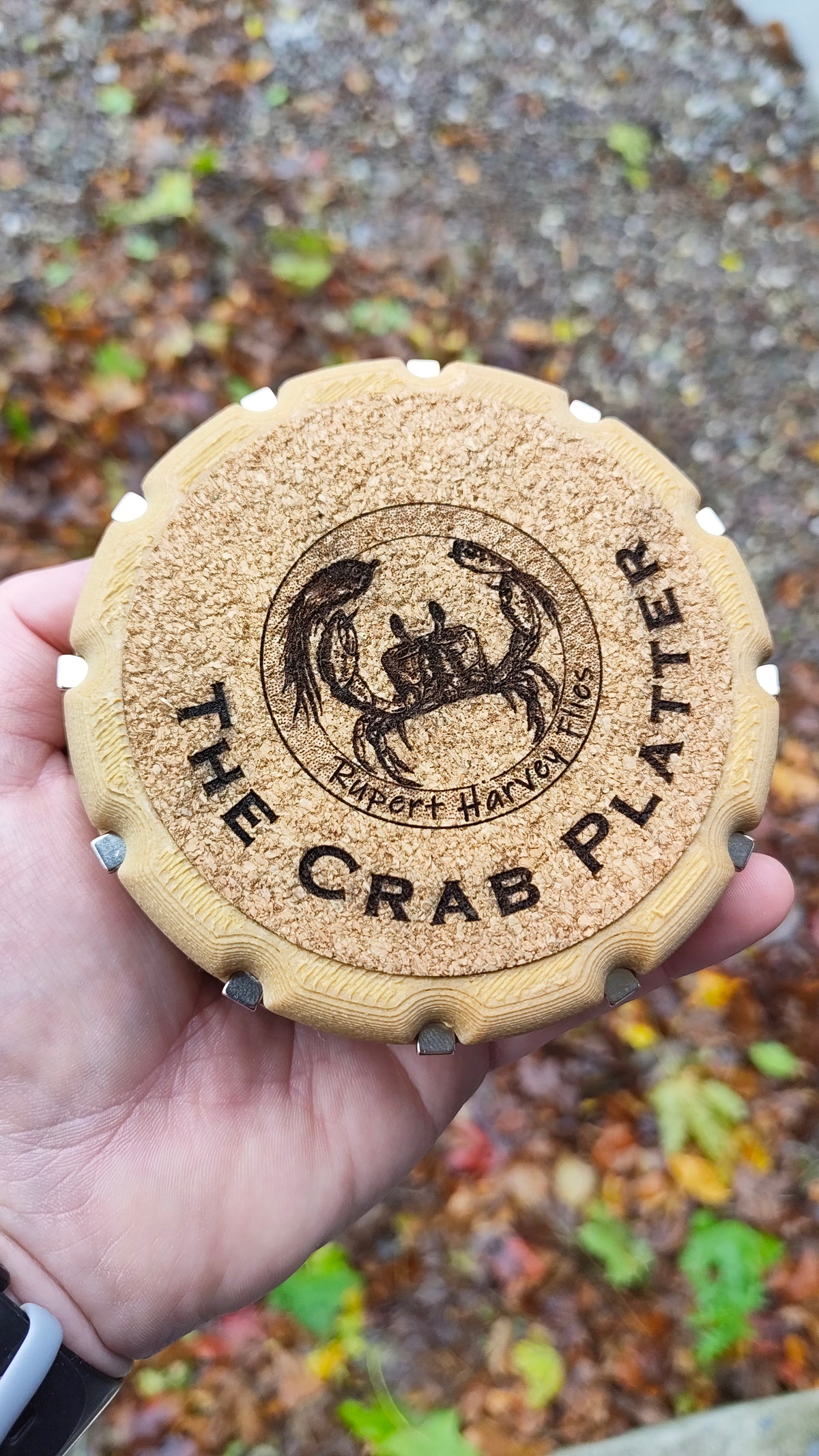 The Crab Platter-3D-printed plastic composite hook holder