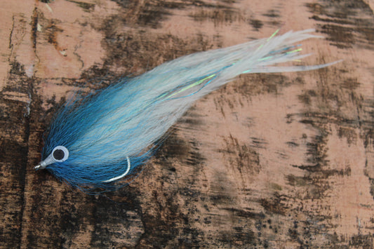 Bulk head hollow #8/0 SL12 Blue Head White Tail