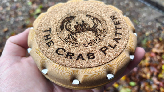 The Crab Platter-3D-printed plastic composite hook holder